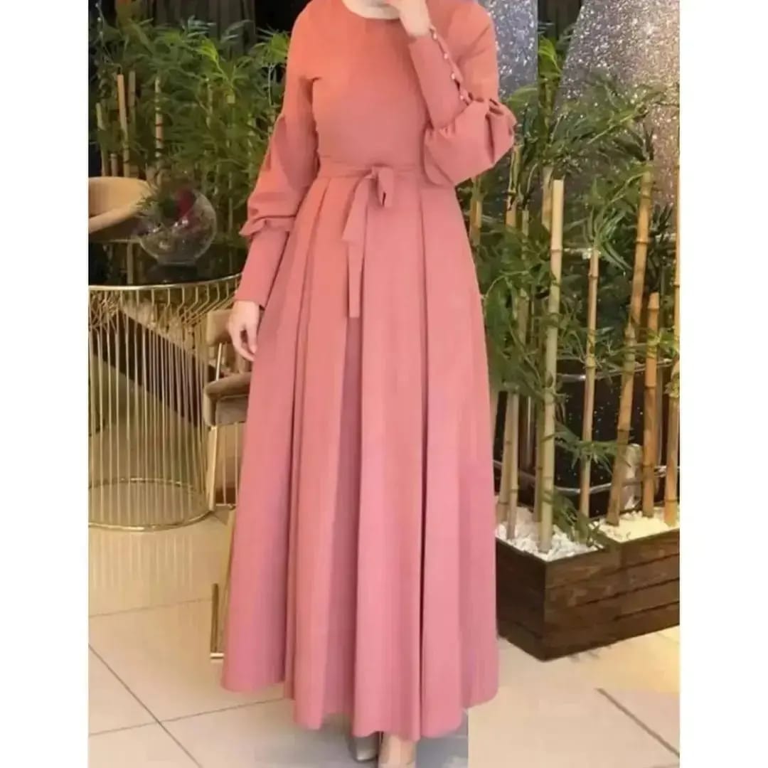 Stitched Abaya With Buttons