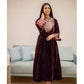 Maroon Velvet Tilla Maxi